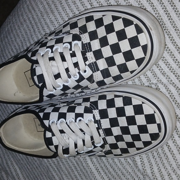 Vans Other - Vans mens checkered laceup sneakers size 7.5 black and white